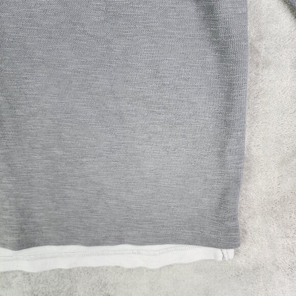 Nike Kids Dri-FIT Shirt 3/4 Sleeve Gray & White Embroidered Swoosh Youth Size XL - Picture 3 of 13